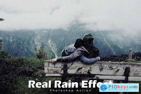 Real Rain Effect Photoshop Actions