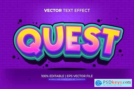 Quest Game Editable Text Effect