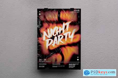 Night Party Flyer W8Q9M36