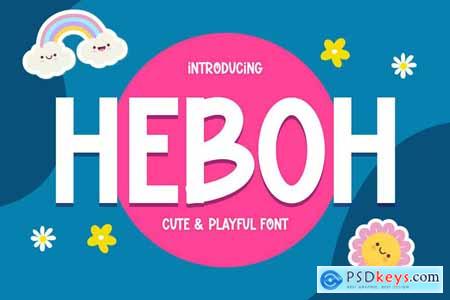 Heboh - Cute and Playful Display Font