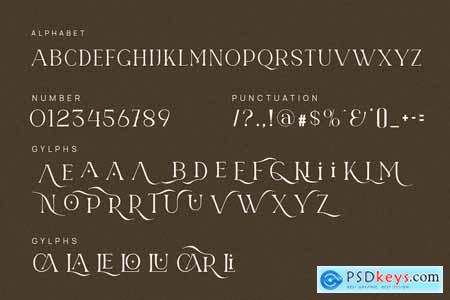 Micarlo Elegant Ligature Serif Font Typeface