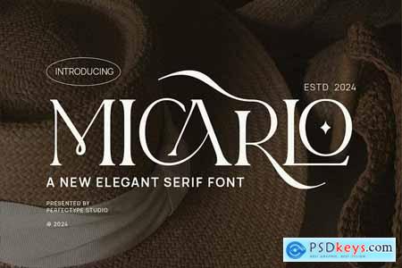 Micarlo Elegant Ligature Serif Font Typeface