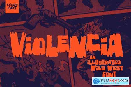 Violencia - An Illustrated Wild West Font