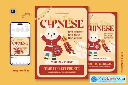 Envelope Chinese New Year Day Flyer Design