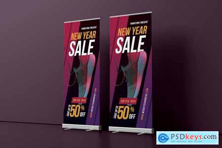Shoes Fashion Sale Roll Up Banner Template
