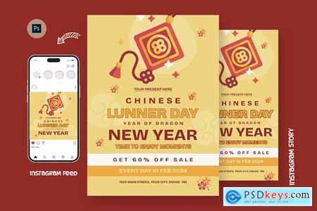 Zodiac Chinese New Year Day Flyer Design
