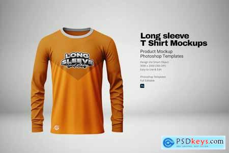 Long sleeve T shirt Mockups 3VB77R2