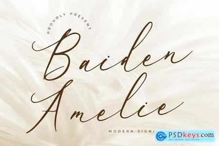 Baiden Amelie Modern Signature Font