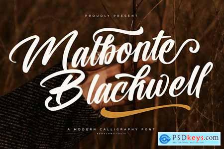 Malbonte Blackwell Modern Calligraphy Font