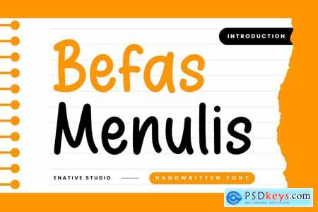 Befas Menulis - Handwritten Display Font