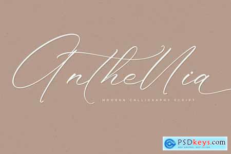 Anthellia Modern Calligraphy Script Font