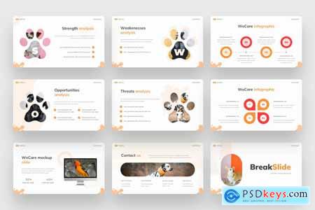 WeCare - Pet's animals PowerPoint template