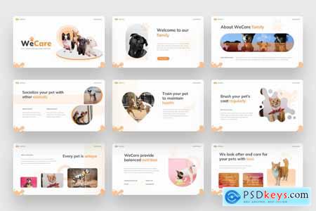 WeCare - Pet's animals PowerPoint template