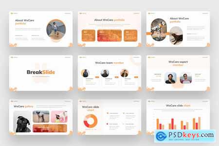 WeCare - Pet's animals PowerPoint template