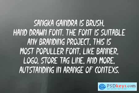 Sangka Gaindra - Hand Drawn Font