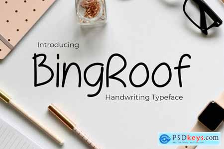 BingRoof A Handwritten Font