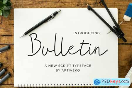 Bulletin - Signature Script Font