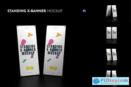 Standing X-Banner Mockup