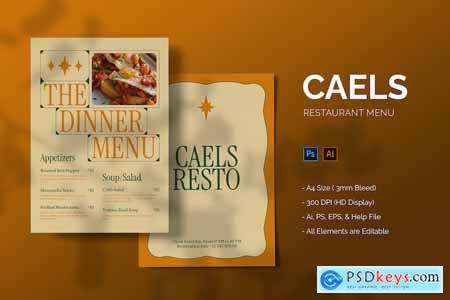 Caels - Restaurant Menu