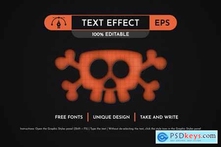 Orange Halloween - Editable Text Effect, Font Styl