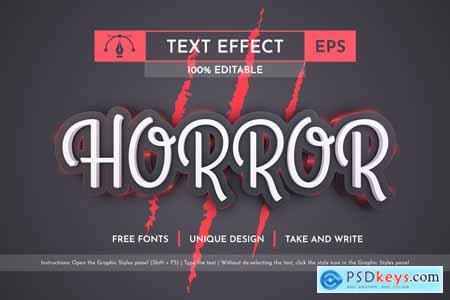 Red Monster - Editable Text Effect, Font Style