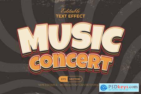 Vintage Text Effect Music Concert Style
