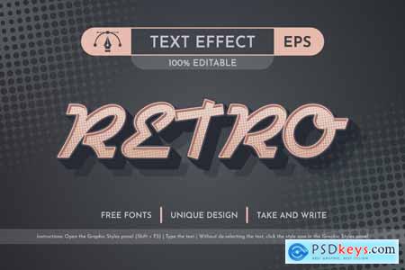 Retro - Editable Text Effect, Font Style