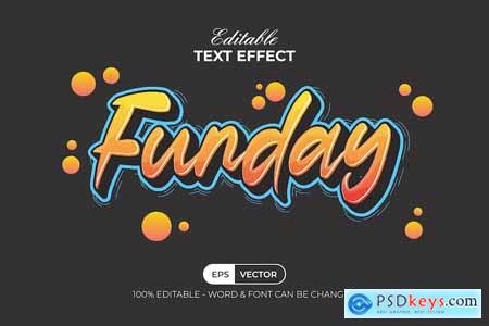 Funday Text Effect Sticker Style