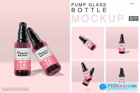 Pump Glass Bottle - Mockup
