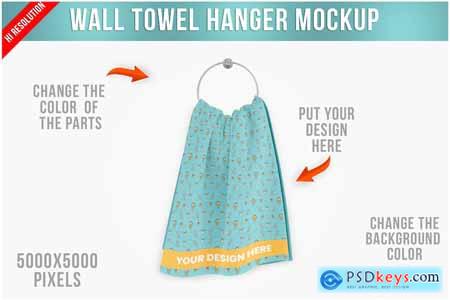 Wall Towel Hanger Mockup