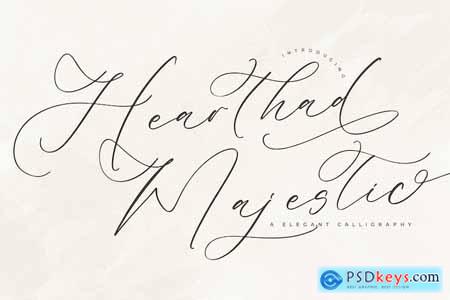 Hearthad Majestic Elegant Calligraphy Font