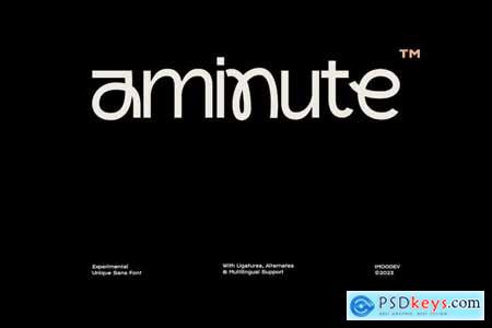 Aminute - Experimental Unique Sans Font