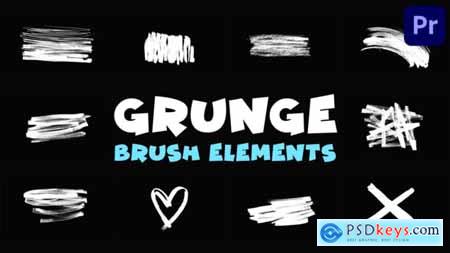 Grunge Brush Elements Premiere Pro MOGRT 50393328