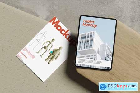Tablet and Flyer Mockup PMDD74J