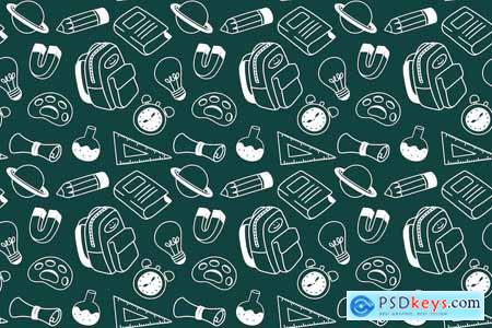 Back to School Seamless Pattern Background