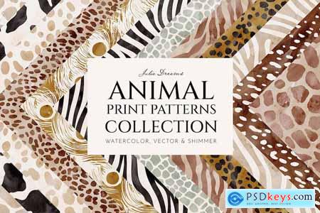 Animal Print Seamless Patterns Cheetah Zebra