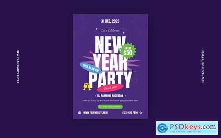 Dark Purple Colorful New Year Party Set