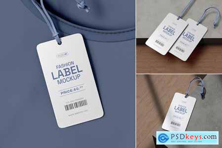 Fashion Label Hang Tag Branding Mockup Set