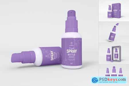 Cosmetic Spray Bottle Branding Mockup Set TWWPSEG