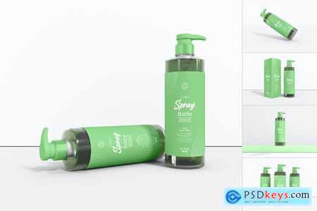 Cosmetic Spray Bottle Branding Mockup Set JGSZAHH