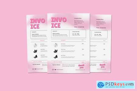 Pink gradient Invoice