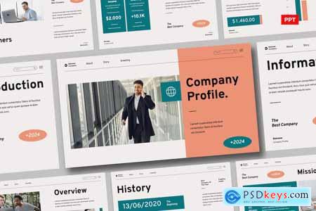 Rose Dark Teal Company Profile Presentation 011