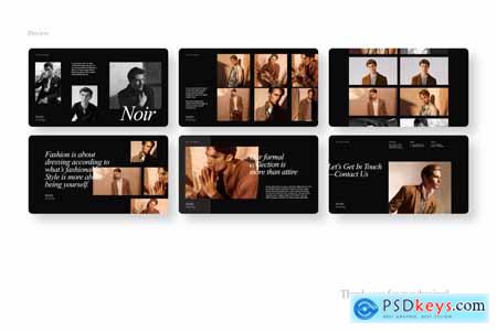 Noir Fashion Aesthetic Marketing Powerpoint