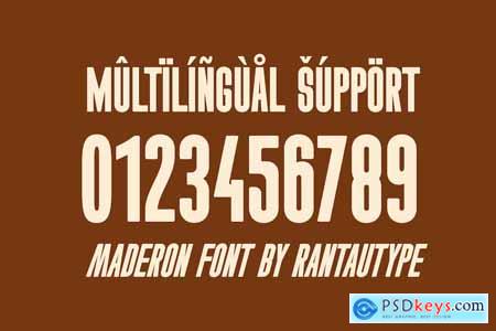 Maderon Bold Condensed Font