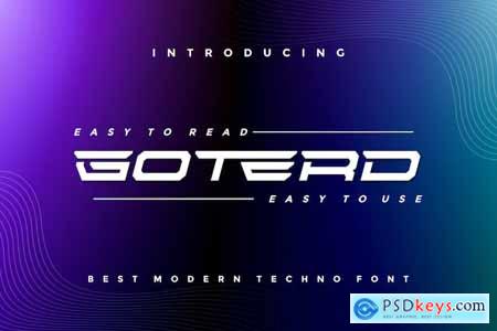 Goterd - Modern Techno Font