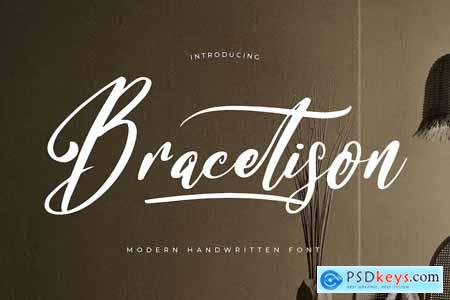 Bracetison Modern Handwritten Font