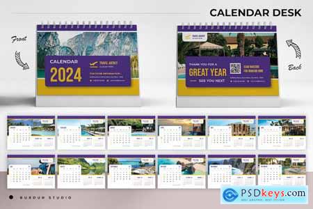 Travel Agency Calendar Desk 2024