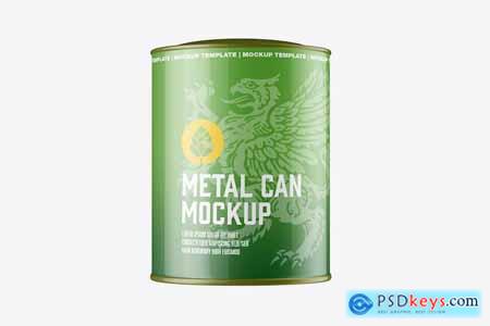 Metallic Can Mockup