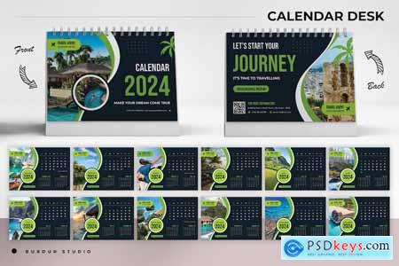 Modern Travelling Calendar Desk 2024