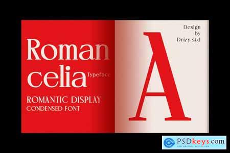 Romancelia - Romantic Display Condensed Font